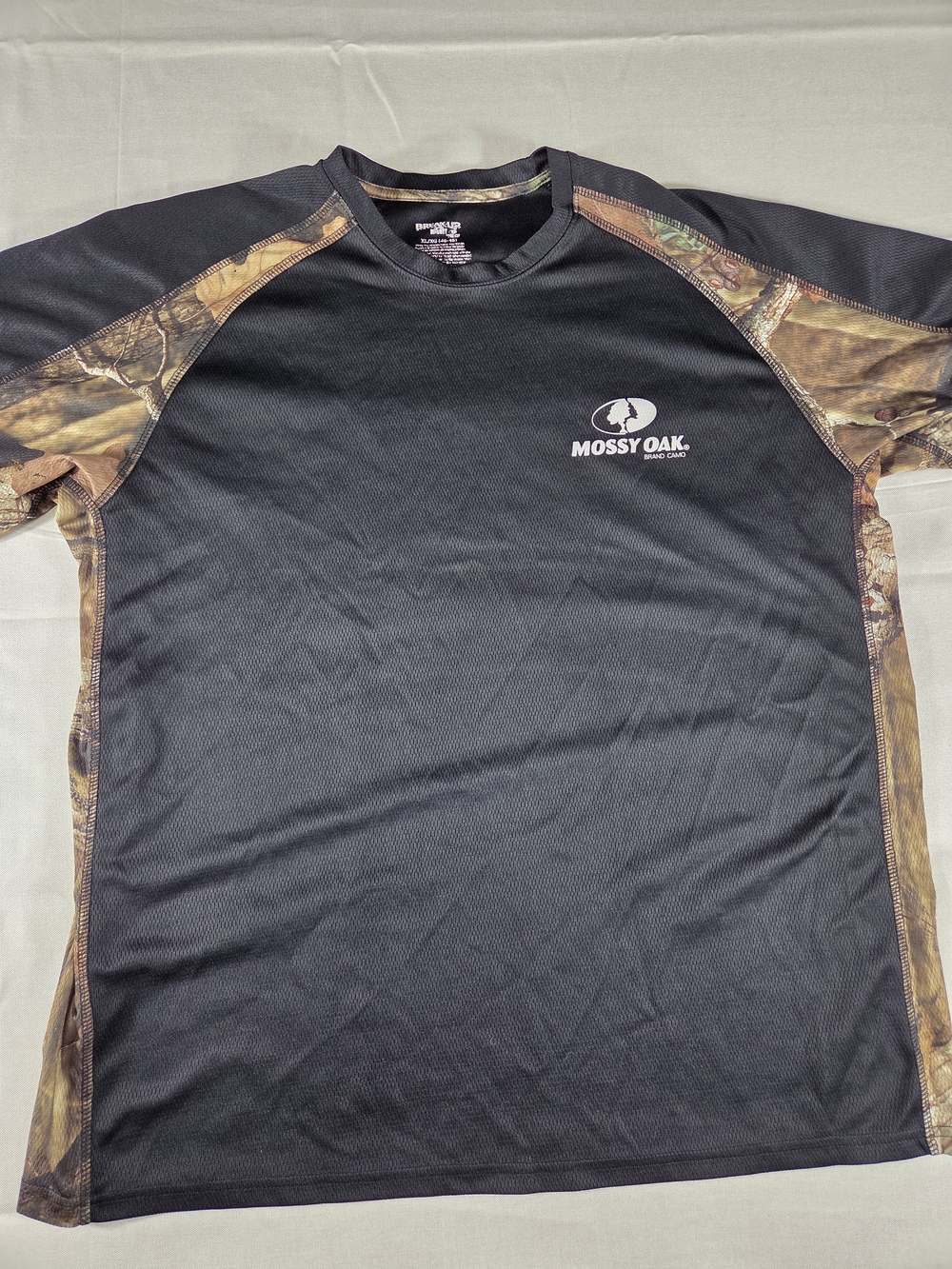 Mossy Oak Camo Performance Shirt Mens XL Black Hunting Athletic Tee